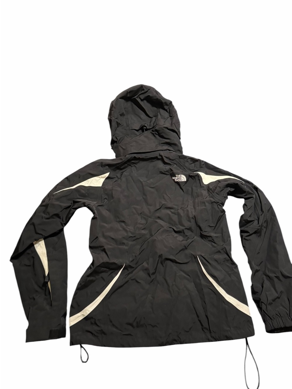 Vintage Y2K The North Face HyVent Ski Shell Jacket Black Beige Women's Small - Picture 2 of 2